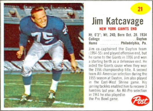 Jim Katcavage Post Toasties 12 oz. Top Flap 21