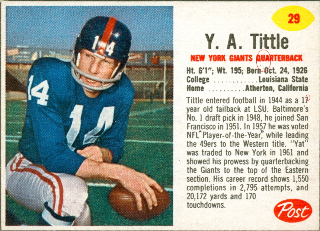 Y. A. Tittle Post Tens V1