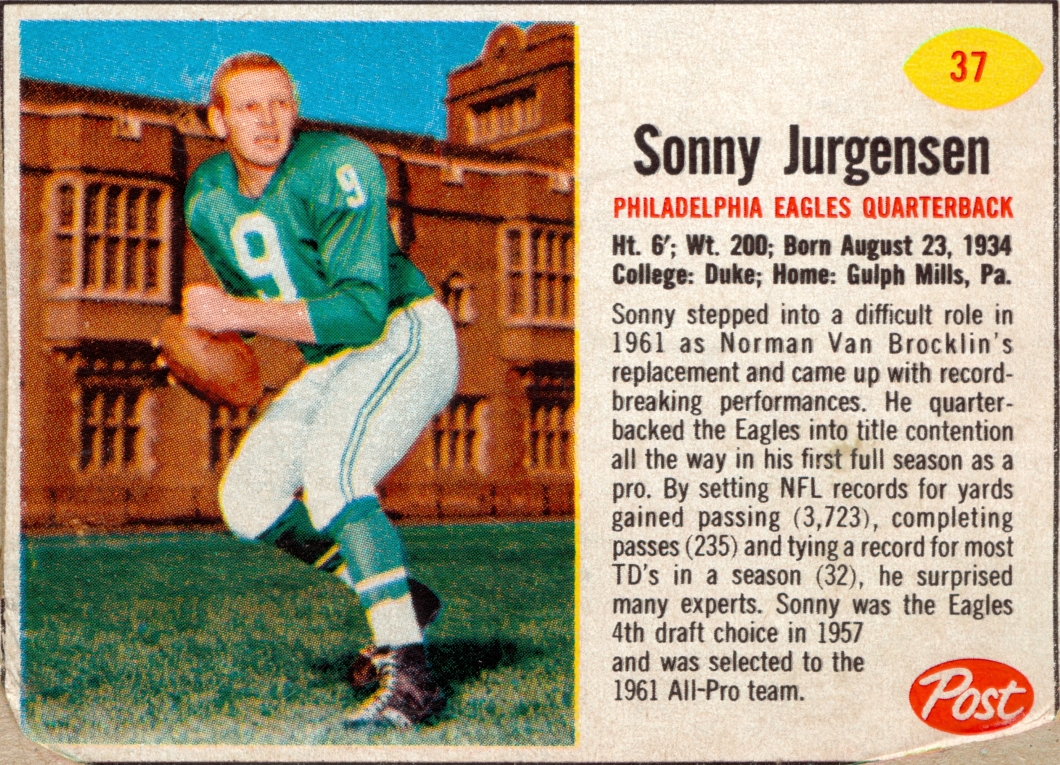 Sonny Jurgensen Grape Nuts 11 oz. 37 V2