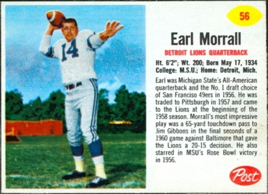 Earl Morrall Alpha-Bits 8 oz. 56