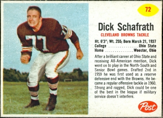 Dick Schafrath Post Toasties 18 oz. 72