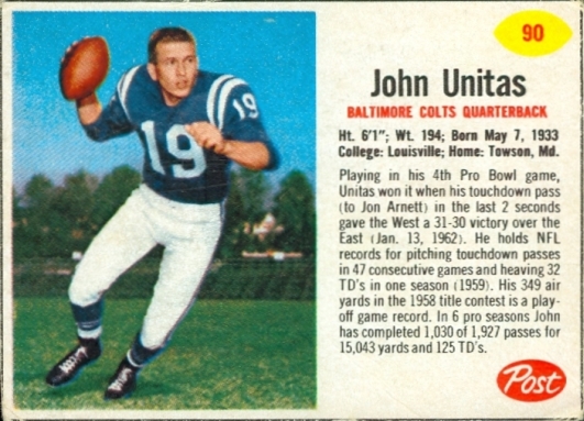 John Unitas Top 3 10 oz. 90